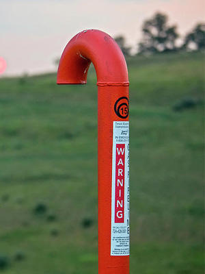 Underground Pipeline Marker Red